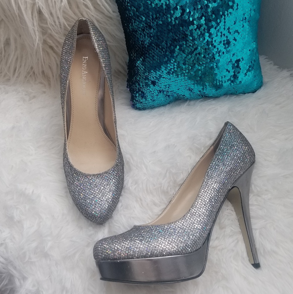 ENZO ANGIOLINI EA SMILES silver|black heels